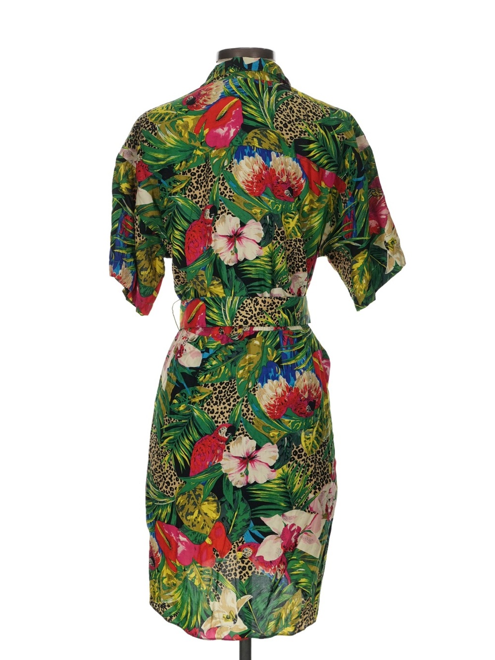 VINTAGE 1990’s RAYON JUNGLE DRESS - Carol Anderson - Picture 2 of 4